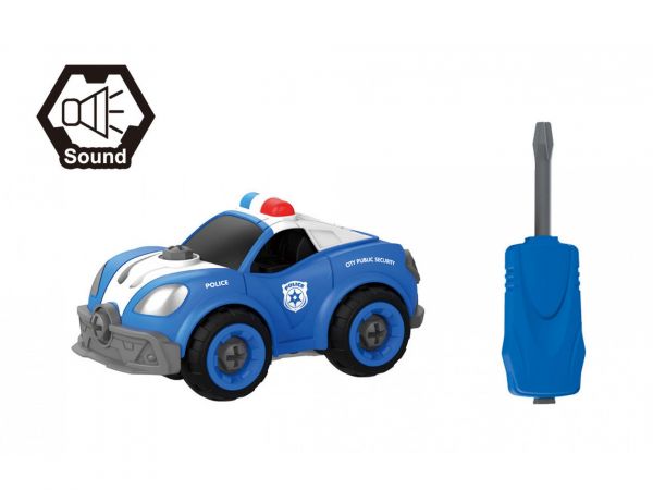 Дитяча іграшка машинка поліцейська - конструктор з інструментами LM8021-SZ-1 DIY Spatial Creativity