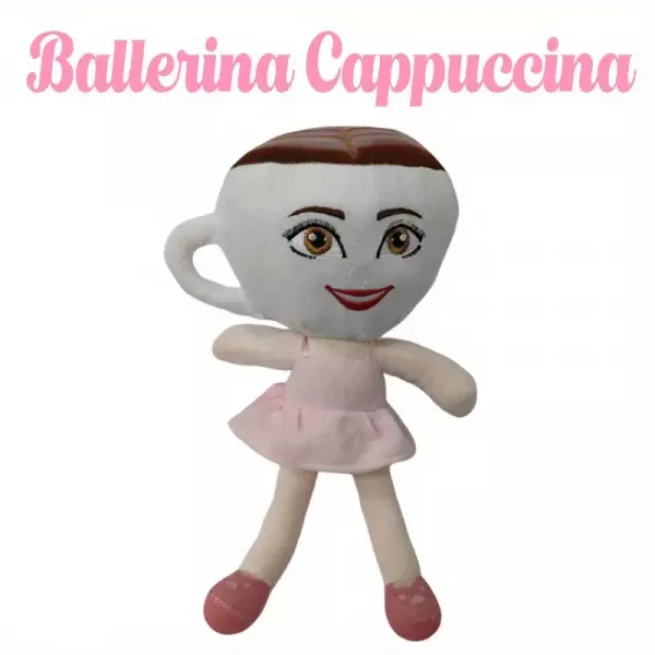 М'яка іграшка балерина капучіно 27 см, серія італійські меми (Ballerina capuchina Brainrot memes) 48161