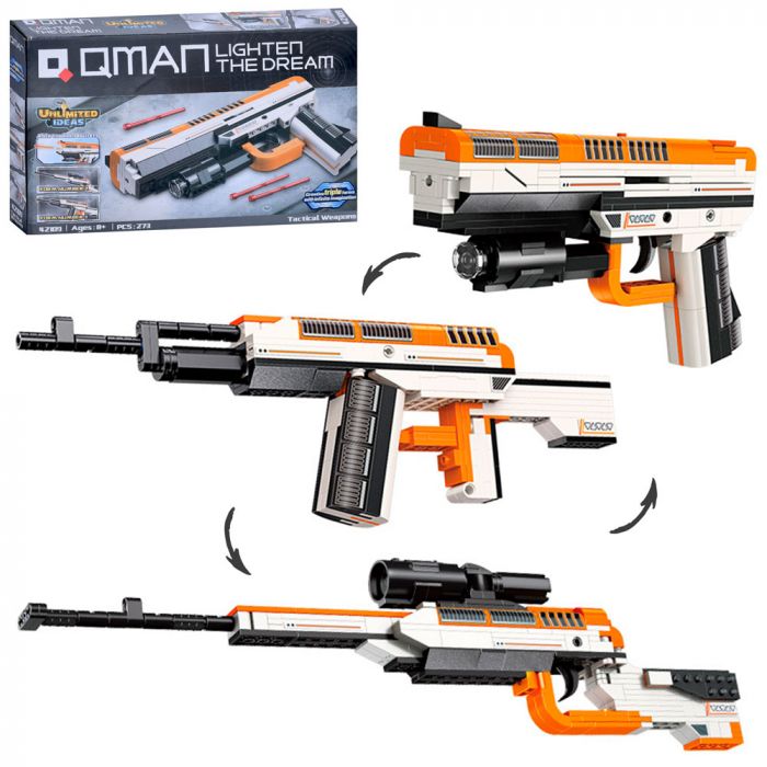 Дитяча іграшка конструктор Qman 42109  пістолет 273 деталі