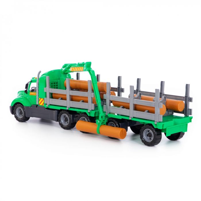 Дитяча іграшка машинка лісовоз з причепом у сіточці 55675