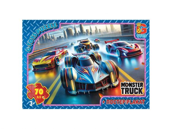 Дитяча гра пазли із серії Монстр траки 70 елементів MT183 ТМ G-Toys
