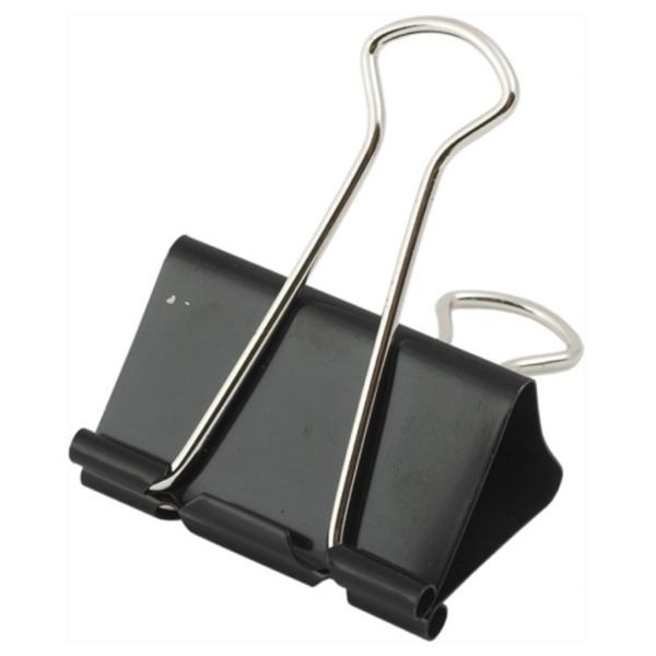 Біндер затискач 19мм чорний набір 8 шт 10-269 арт.35102