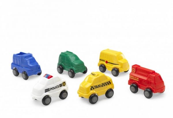 Дитяча іграшка машинка 10 см міська служба 4 види Viking Toys 1052 витримує навантаження до 100 кг