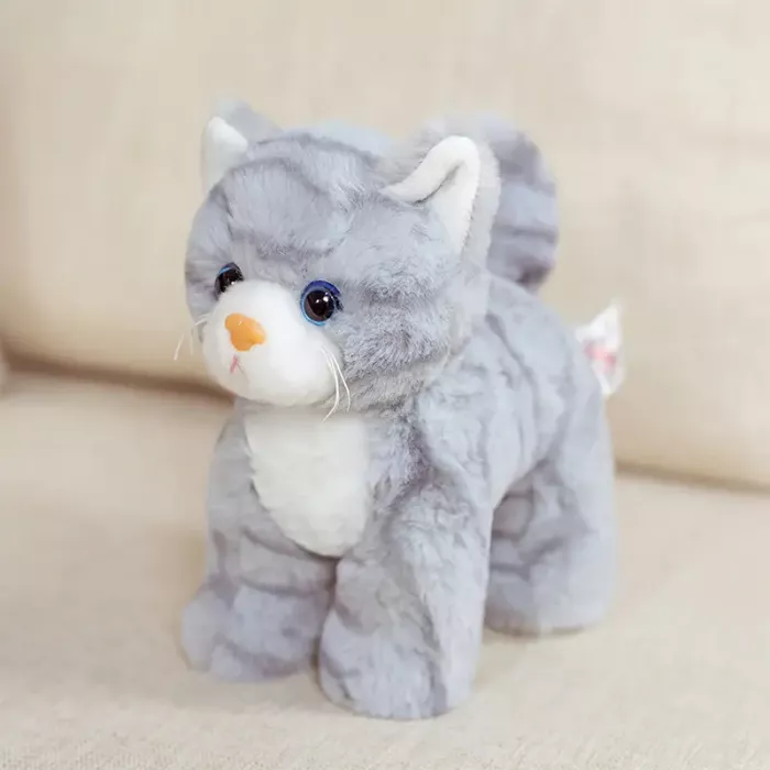 М'яка іграшка кішка, кіт (кошеня) колір сірий, зріст 19 см (48090)