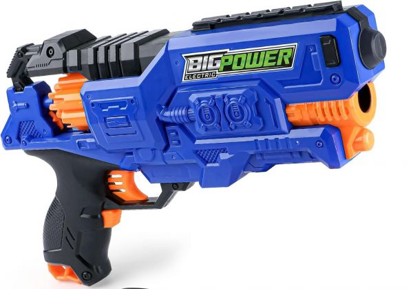 Дитяча іграшка пістолет бластер багатозарядний BIG501 BIGPOWER стріляє поролоновими кулями (набоями) ( відео в описі)