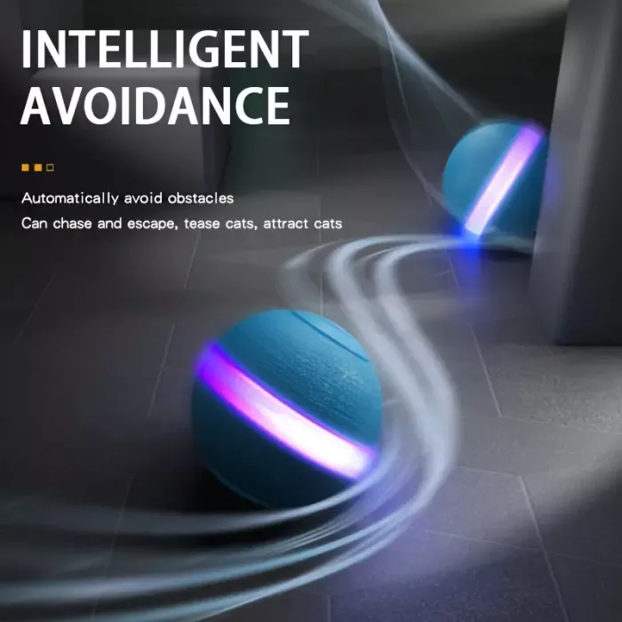 Іграшка для кота (кішки, кошеня) інтерактивний електричний м'яч, (жовтий колір) 3752