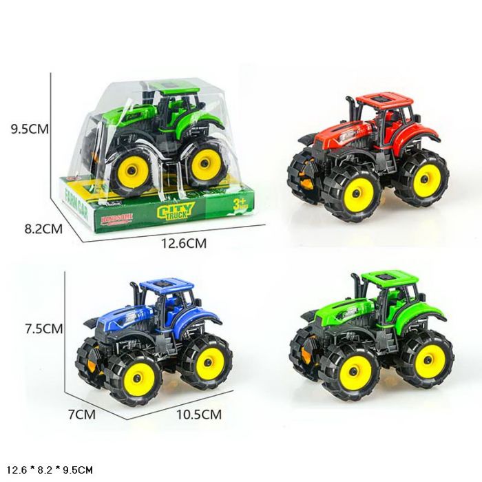 Дитяча іграшка трактор 9870A інерційний, 3 кольори, слюда 12,6*8,2*9,5см