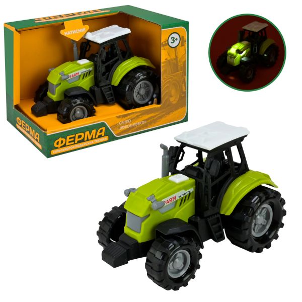 Дитяча іграшка машинка трактор AP9926 світло, звук, у коробці12,5*8*8,5см