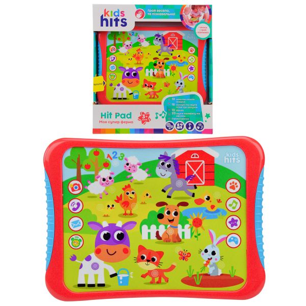 Дитяча іграшка інтерактивний планшет Hit Pad моя суперферма від Kids Hits KH01/004 (відео в описі)