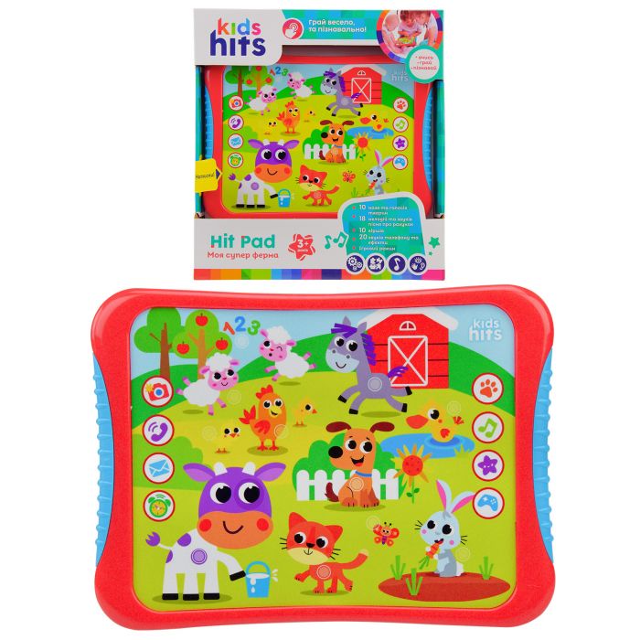 Дитяча іграшка інтерактивний планшет Hit Pad моя суперферма від Kids Hits KH01/004 (відео в описі)