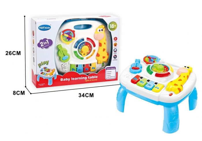 Дитяча іграшка розвиваючий столик TOT KIDS™ 1089 музика, світло (відео в описі)