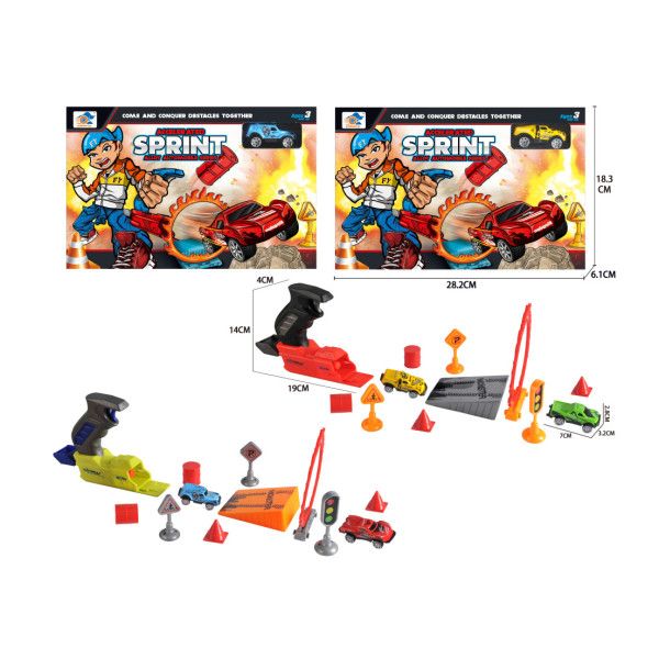 Дитяча іграшка машинка металева з катапультою 779-18 jabolyTM