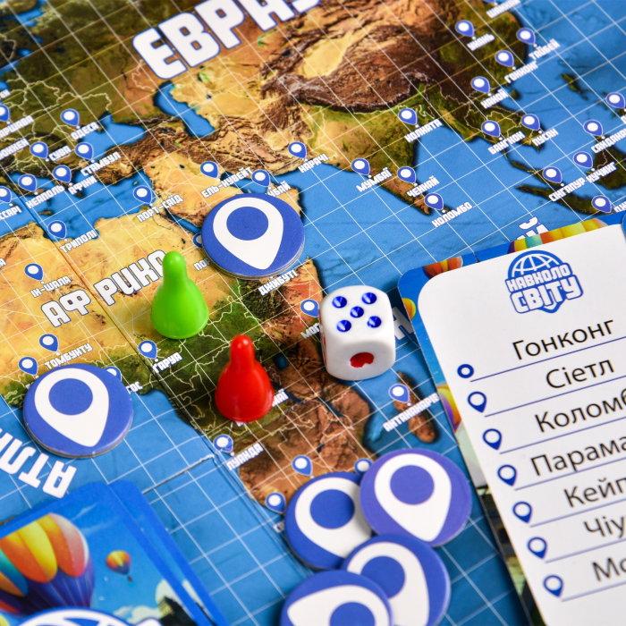 Настільна гра ( вік 6+)  Навколо світу небесні пригоди  (30502 Strateg )