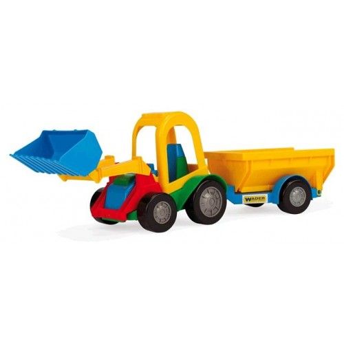 Дитяча іграшка трактор з ковшем та причепом багги 39229 Тигрес tractor toy