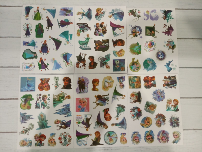 Наліпка герої мультфільма набір 120 шт (4003) ціна за набір