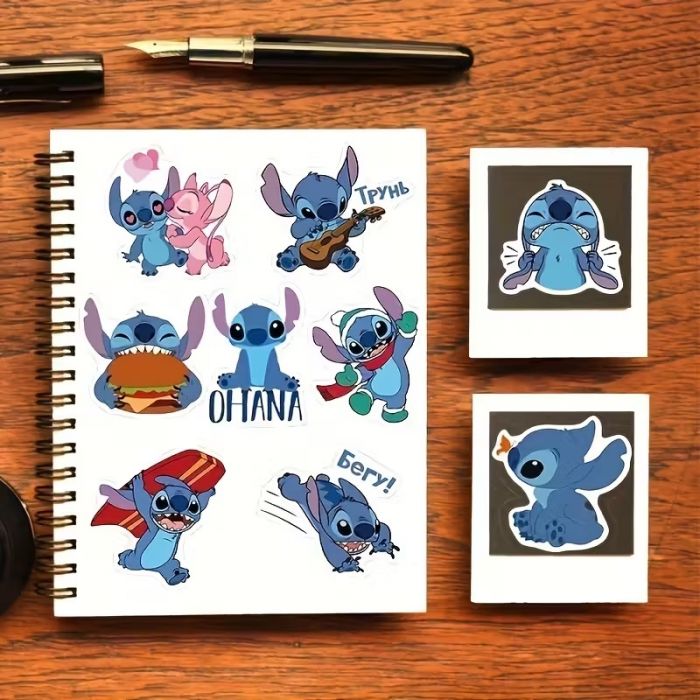 Наліпка Стіч (Stitch) набір 100 шт, ціна за набір (3772)