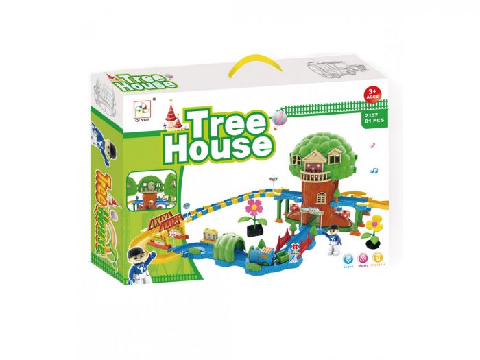 Дитяча іграшка конструктор залізниця 2157 QIYUE®  81 деталь