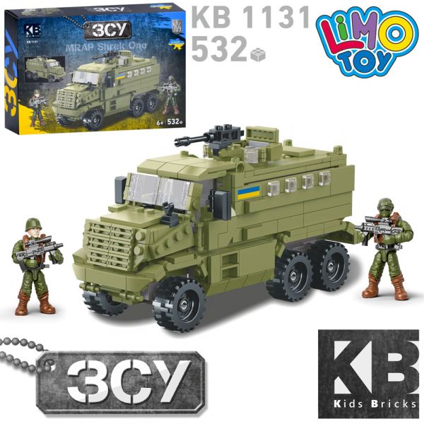 Дитяча іграшка конструктор військова машина MRAP SHREK ONE, 532 деталі, фігурка, серія армія, техніка, KB 1131