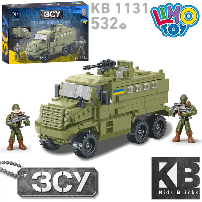 Дитяча іграшка конструктор військова машина MRAP SHREK ONE, 532 деталі, фігурка, серія армія, техніка, KB 1131