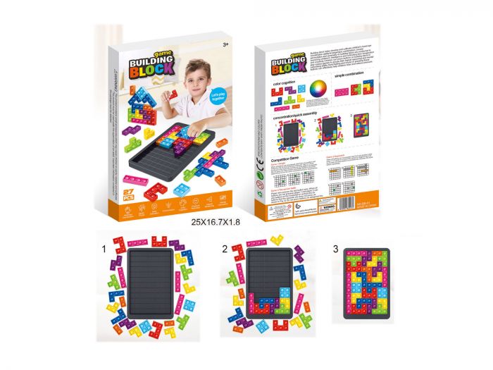 Дитяча іграшка головоломка антистрес настільна гра тетріс BB-01 BUILDING BLOCK GAME
