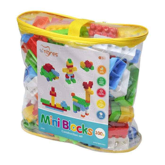 Дитяча іграшка конструктор великі деталі 100 елементів Mini Blocks 39982