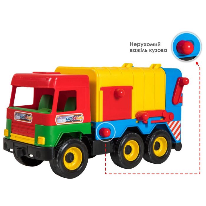 Дитяча іграшка машинка сміттєвоз Middle truck 39224 Тигрес ( відео в описі)