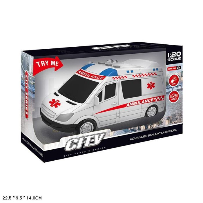 Дитяча іграшка машинка швидка допомога 661-044D світло звук