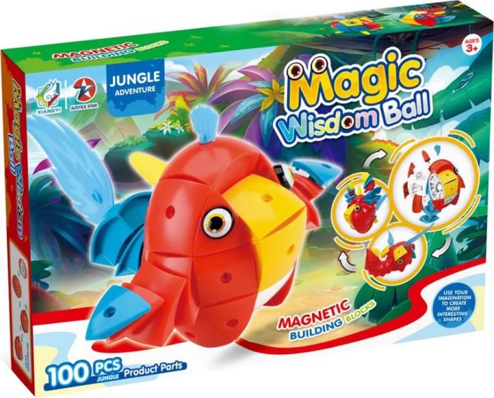 Дитяча іграшка магнітний конструктор 100 деталей, XY611 Xiangyi (уцінено, дефект упаковки)