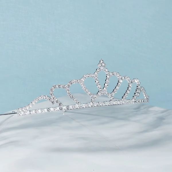 Діадема (тіара) корона A-31 колір срібро (silver), матеріал метал 63999 tiara