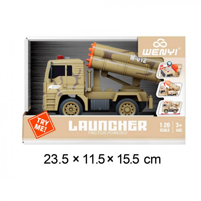 Дитяча іграшка військовий автомобіль (серія армія, ракетна установка) WY441D світлові та звукові ефекти, фрикційний механізм (відео в описі)