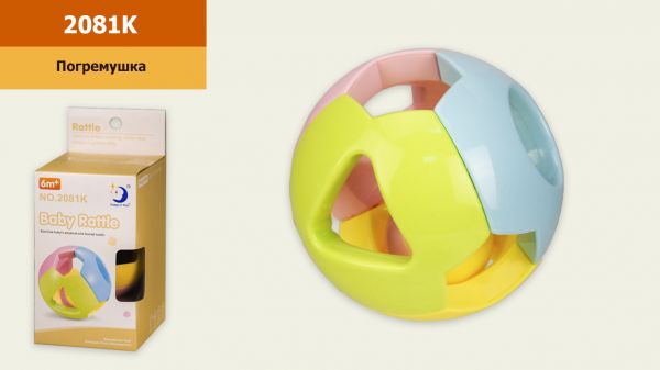 Дитяча іграшка брязкальце в ручку арт. 2081Kкулька, р-н іграш.-7.5 см, короб. 8*8*14 см