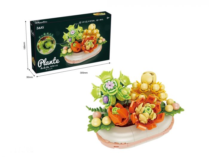 Дитяча іграшка конструктор квіти сукулент 331 деталь  JK2721 JAKI®