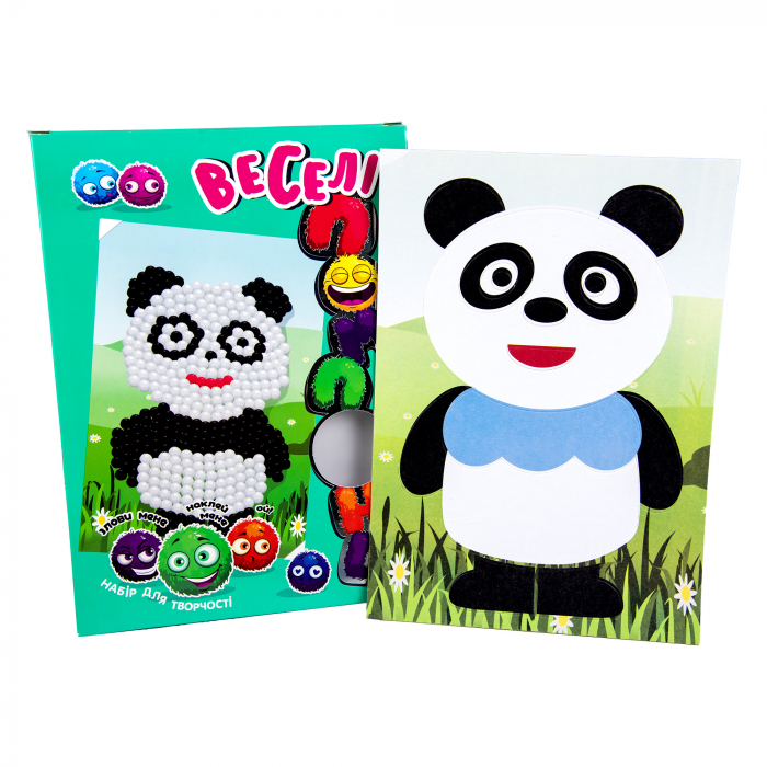 Набір для творчості 30990 "Веселі помпони - панда" (укр.) в кор-ці 30см-21,7см-1,4см