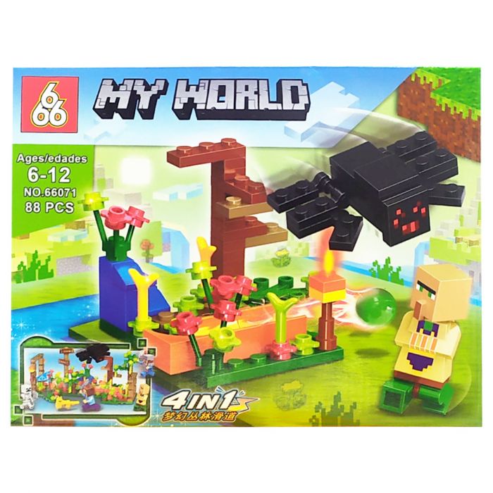 Дитяча іграшка конструктор для складання кімнати з гри Майнкрафт Minecraft 86-88 деталей (4365) 4 види, ціна за 1 шт