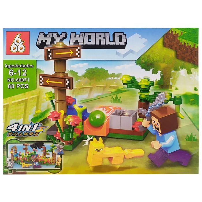 Дитяча іграшка конструктор для складання кімнати з гри Майнкрафт Minecraft 86-88 деталей (4365) 4 види, ціна за 1 шт