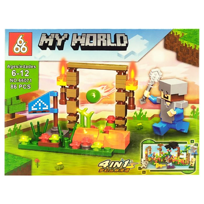 Дитяча іграшка конструктор для складання кімнати з гри Майнкрафт Minecraft 86-88 деталей (4365) 4 види, ціна за 1 шт