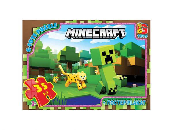 Дитяча гра пазли із серії  Minecraft (Майнкрафт) 35 елементів MC795 ТМ G-Toys