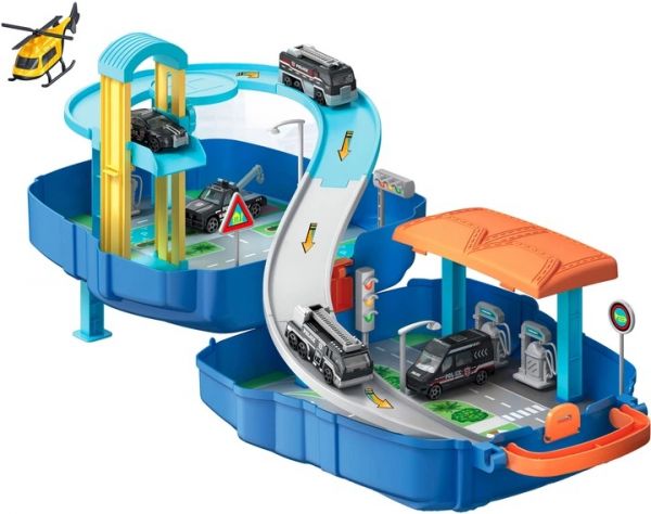 Дитяча іграшка поліцейська дільниця парковка Police (гараж, паркінг)  678-611A Youjiaxin у валізі
