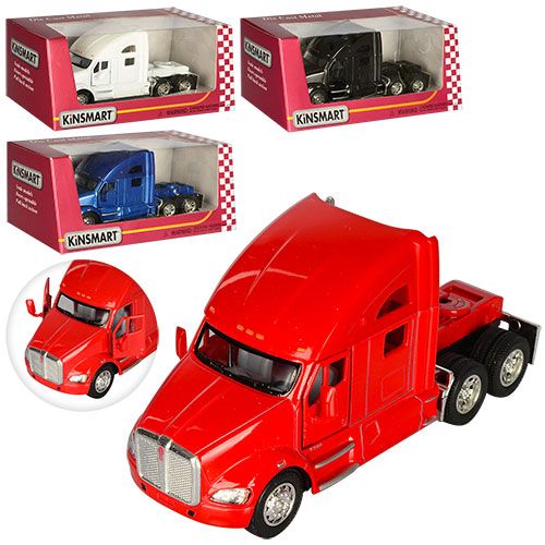 Дитяча іграшка машинка металева тягач трейлеру Kinsmart Kenworth T700 KT5357W