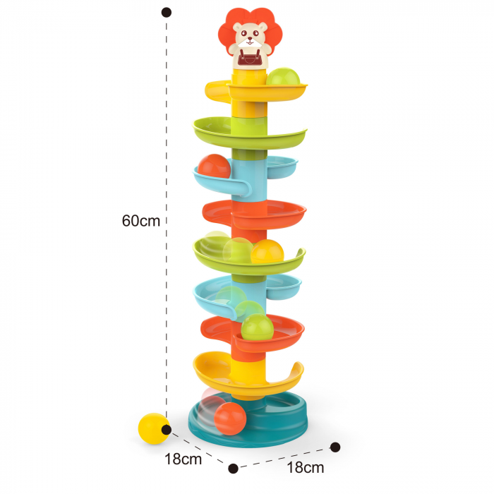 Дитяча іграшка для малюка весела вежа з кульками HE0292 HUANGER (16 елементів)