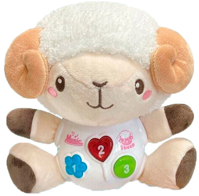 Дитяча м'яка іграшка баранчик зі світлом і звуком SL88029 SUNLIKE® (2644)