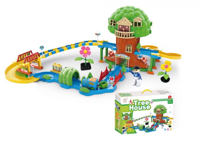 Дитяча іграшка конструктор залізниця 2157 QIYUE®  81 деталь