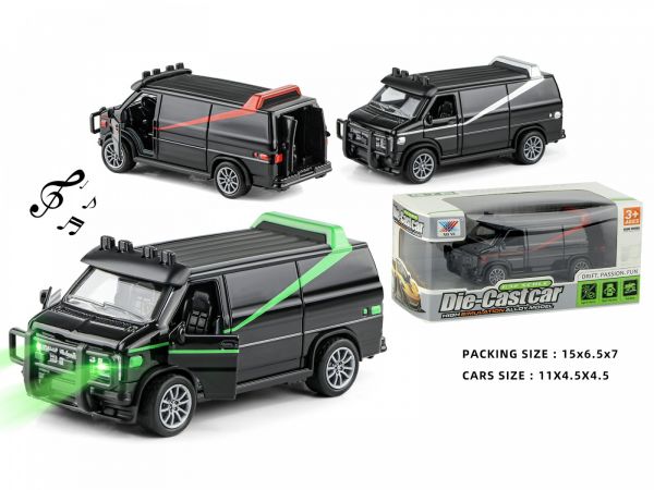 Дитяча іграшка машинка K175B19 XU YE® 1:32 металева інерційна фургон А світло звук