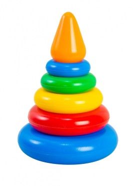 Дитяча іграшка розвиваюча пірамідка мала, арт.39116, розміри 14,5 x 14,5 x 20 см ТМ Tigres