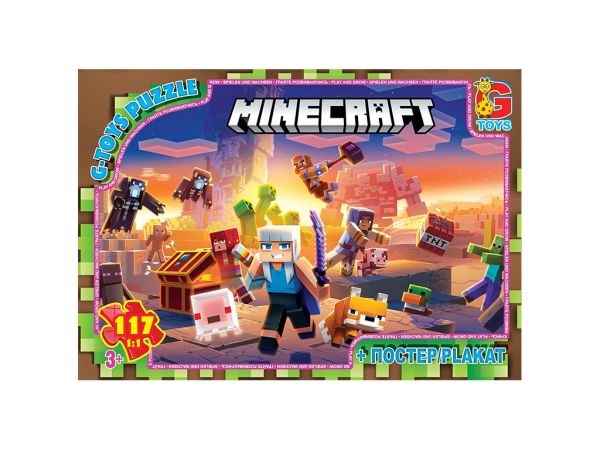Дитяча гра пазли із серіїMinecraft (Майнкрафт) 117 елементів MC804 ТМ G-Toys