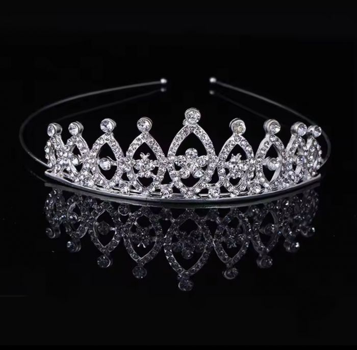 Дитяча іграшка діадема (тіара) у вигляді корони A-14 tiara колір сребро (silver), матеріал метал 163036