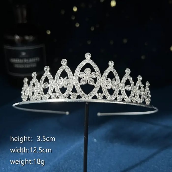 Дитяча іграшка діадема (тіара) у вигляді корони A-14 tiara колір сребро (silver), матеріал метал 163036