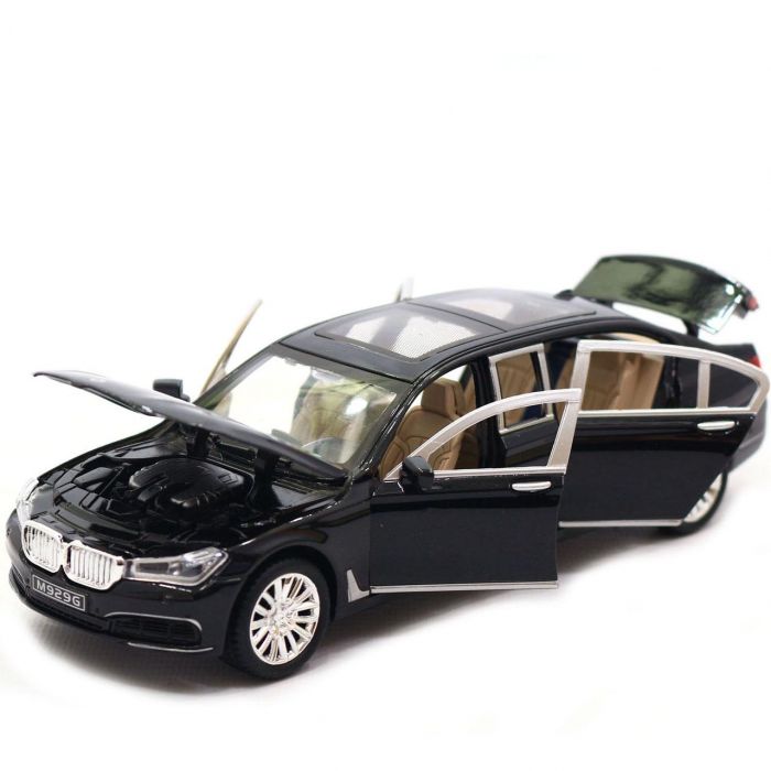 Дитяча іграшка автомобіль BMW 760LI чорний колір (відео в описі) 7695 (7965) АВТОПРОМ, відчиняються двері, світло та звук