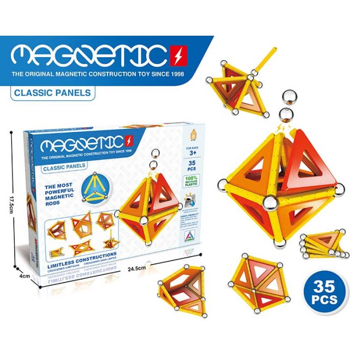 Дитяча іграшка конструктор магнітний 35дет., арт. 775-1
