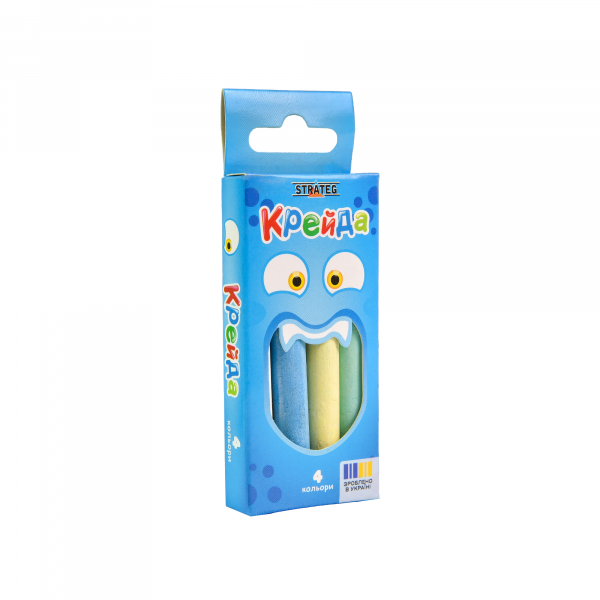 Крейда Маленька кругла - 4 штук Strateg різнокольорова (50131), шт